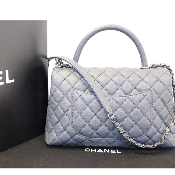 SOLD CHANEL COCO CAVIAR QUILTED LEATHERSHOULDERBAG - Picture 2 of 8